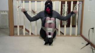 Online film crossdresser in selfbondage 2 and some duct tape bondage.