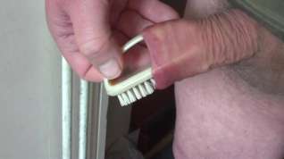 Online film Nail brush in foreskin