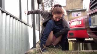 Online film Czech girls get caught pulling their pants and peeing at a b