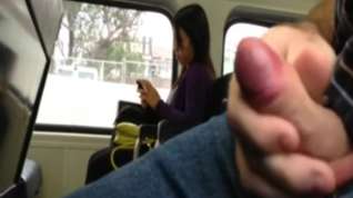 Online film Flashing cock out on train!!