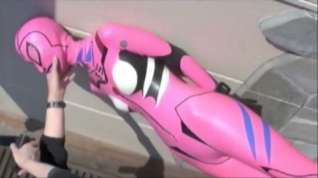 Online film Rubber Slave in pink Latex catsuit breathplay Evangelion