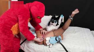 Online film Furry Girl Spanked, Abused and Fucked by Red Lizard. Fursuit Murrsuit Yiff