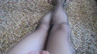 Online film Black Pantyhose Nails Polished