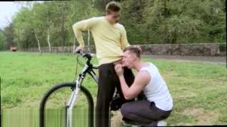 Online film Charles gay big dick uncut public porn outdoor anal sex on the bike