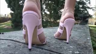 Online film Pink High Heel Mules