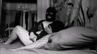 Online film Kinky black and white masked BBW