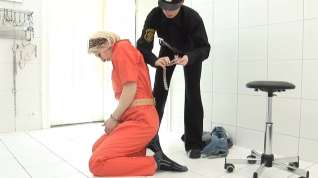 Online film Changing to prison jumpsuit