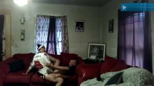 Online film Pegging him on the couch