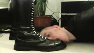 Online film Worthless skinhead slave foot worship and trampling