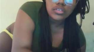 Online film Sweet Ebony Girl With Glasses Loves Being Watched While Ple