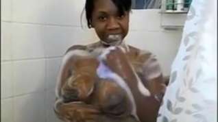Online film Adorable Black Woman Showers