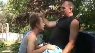 Online film daddy twink outdoor outside truck forest woods