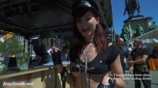 Online film Sexy Jeny Smith at Christopher Street Day parade at Cologne. With Public Nude scenes