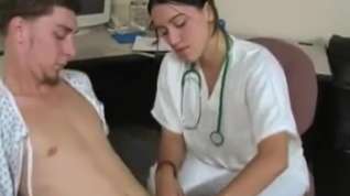 Online film Female doctor extracts a semen sample to a patient