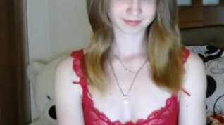 Online film Hot teenager takes shirt and bra off