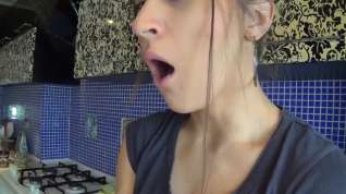 Online film Pretty Russian woman cupping her cleft tongue while yawning pt.2