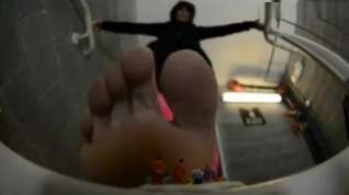 Online film asian barefoot POV