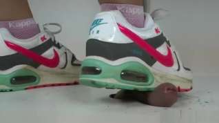 Online film Awesome dirty Nike air max cock trample and crush.