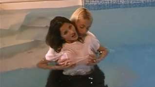 Online film Wet Lesbian Girls in pool Part 4