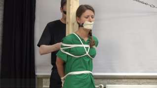 Online film Nurse in Scrubs is Bound, Gagged, Blindfolded