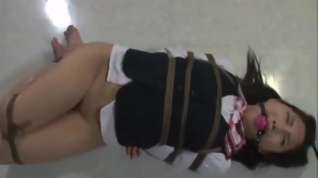 Online film Chinese girl hogtied and ball gagged