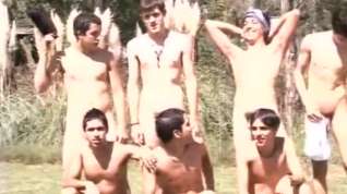 Online film Latino soccer players pose nude after a game. Nice uncut cocks!