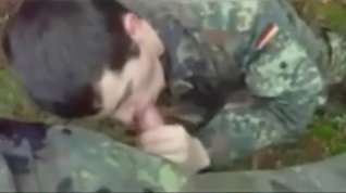 Online film German Soldier first time sucking