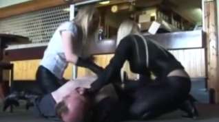 Online film British doms use a slave. Kick and trample in boots. Hot
