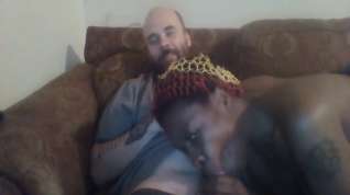 Online film Ebony Queen slow sucks and deep-throats all for an Oral Creampie