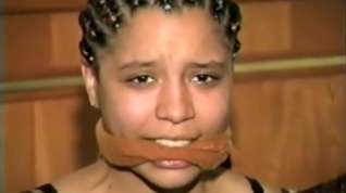 Online film Ebony Girl Mouth Stuffed and Wrap Gagged