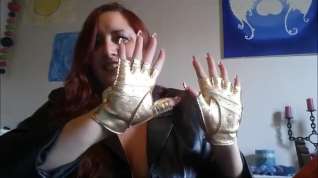 Online film Leather glove show