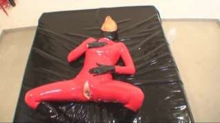 Online film Breathplay Hood Red Catsuit Girl