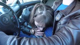 Online film Leather jacket in Car