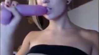 Online film blonde camgirl loves suckin cock!