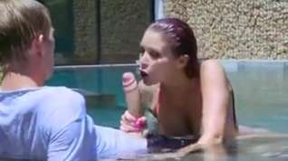 Online film Bombshell Monique Alexander Plays With Pool Boys Dong
