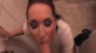 Online film Brunette Sucks Dick And Doggystyled In Public Bathroom Stall
