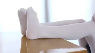 Online film White pantyhose chinese foot tease