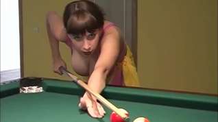 Online film Yulia Playing pool, tits popping out