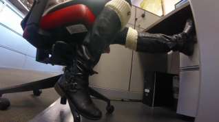 Online film Office Candid Boot Shoeplay