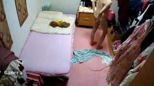 Online film Skinny asian woman caught changing clothes on spy camera