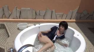 Online film Cute trans jap bathing