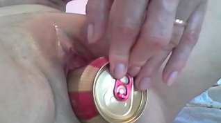 Online film Beer can 0.5L for pleasure (real orgasm)