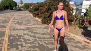 Online film Bikini stripped in public