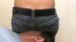 Online film Russian teen jeanssitting