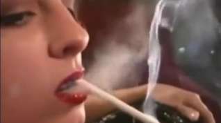 Online film Smoking closeup with dangles