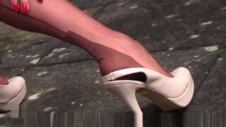 Online film Milf Nylon Jane teases in sexy pair of nylon stockings suspenders and heels