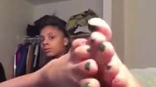 Online film Long mulatto feet