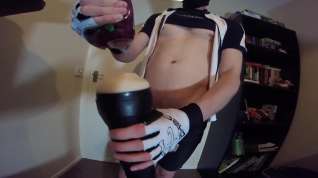 Online film Hot guy in cycling gear fucks flesh light and cums
