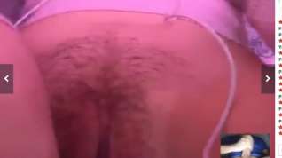 Online film Omegle teen showing hairy pussy and masturbate