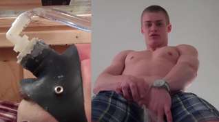Online film Hot teen jock using his piss pig